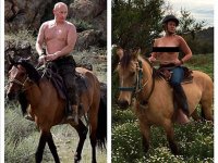 Американська телеведуча з голими грудьми верхом на коні спародіювала Путіна