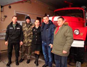 Бойцы батальона специального назначения «Полтава» посетили Чернобаевскую пожарную часть