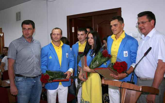 У Черкасах привітали чотирьох спортсменів – учасників І Європейських ігор