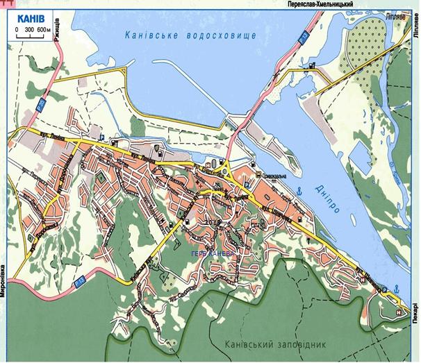 карта Канева