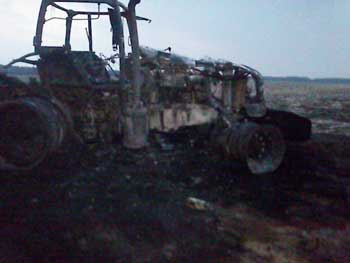 В Чорнобаївському районі згорів трактор, збитки майже два мільйони