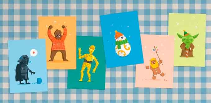 Дизайнер із Черкас Олександр Александров створив колекцію милих новорічних листівок із героями культового фільму “Зоряні війни”, щоб зібрати кошти на місіонерську поїздку в Ґватемалу.
