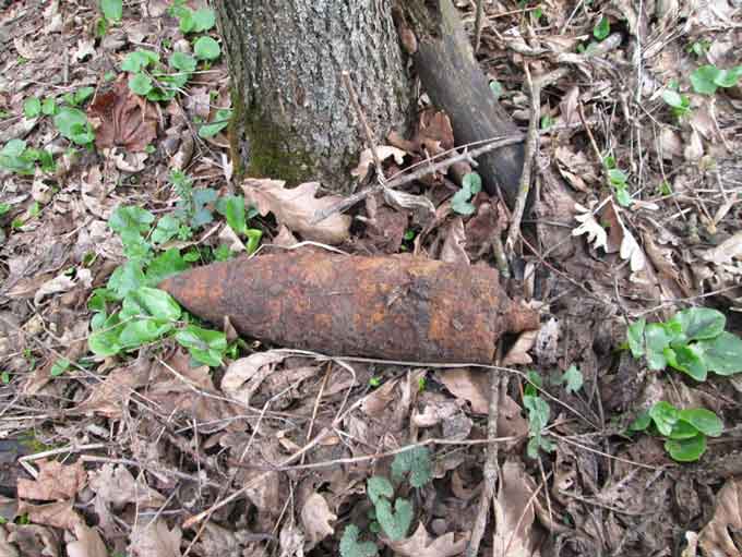 У Звенигородському районі виявлено артилерійський снаряд