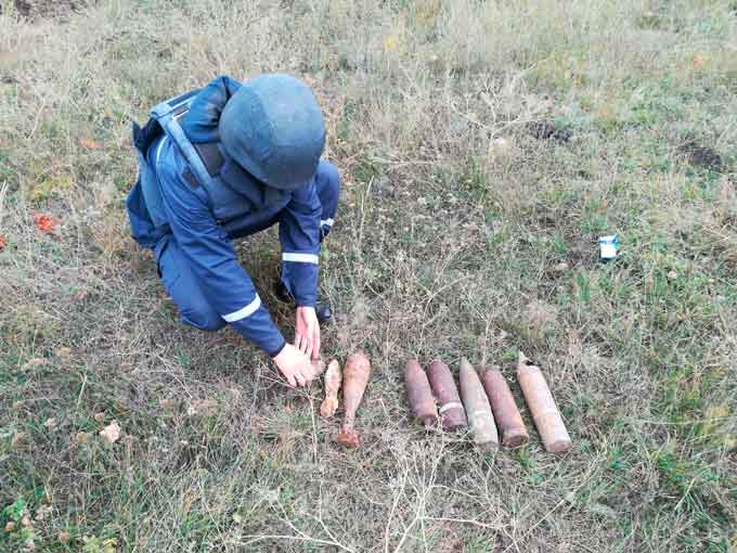 У Городищенському районі сапери знищили 8 боєприпасів часів війни