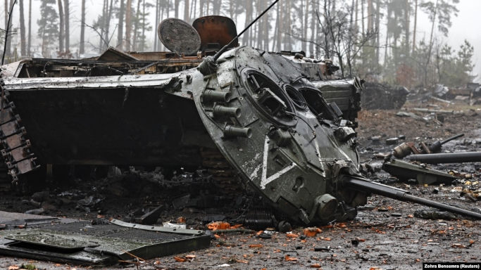 Генштаб ЗСУ: Росія втратила у війні в Україні близько 18 тисяч військових, 644 танки, 143 літаки