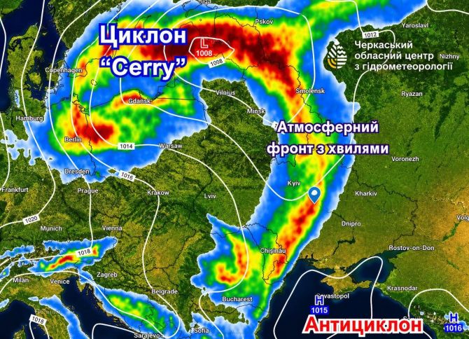 На Черкащину насуваються грози, град і шквали: синоптики оголосили жовтий рівень небезпеки